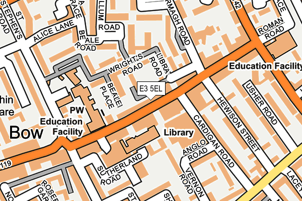 E3 5EL map - OS OpenMap – Local (Ordnance Survey)