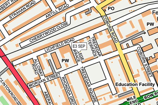 E3 5EP map - OS OpenMap – Local (Ordnance Survey)