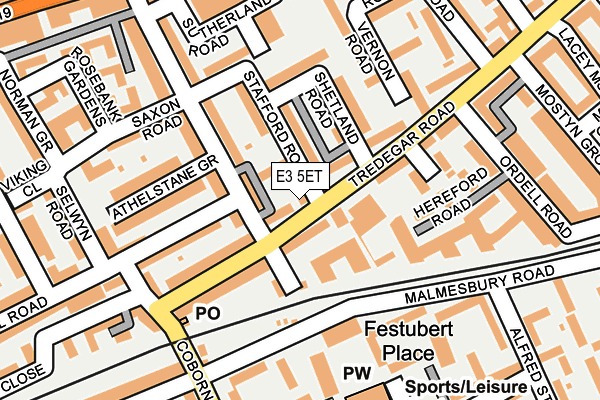 E3 5ET map - OS OpenMap – Local (Ordnance Survey)