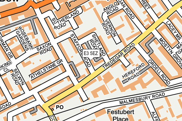 E3 5EZ map - OS OpenMap – Local (Ordnance Survey)