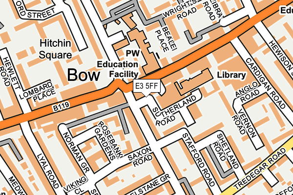 E3 5FF map - OS OpenMap – Local (Ordnance Survey)