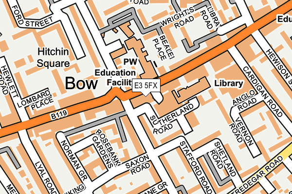 E3 5FX map - OS OpenMap – Local (Ordnance Survey)