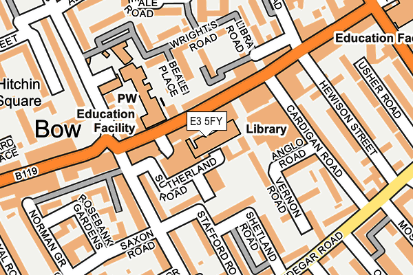 E3 5FY map - OS OpenMap – Local (Ordnance Survey)