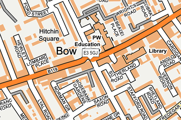 E3 5GJ map - OS OpenMap – Local (Ordnance Survey)