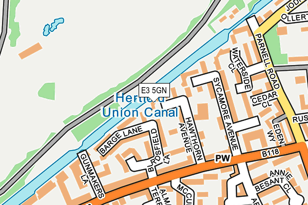E3 5GN map - OS OpenMap – Local (Ordnance Survey)