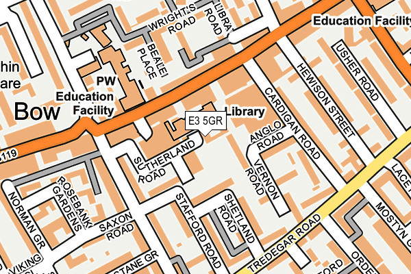 E3 5GR map - OS OpenMap – Local (Ordnance Survey)