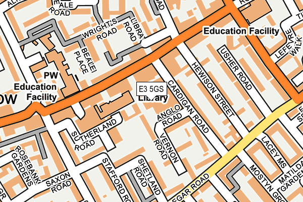 E3 5GS map - OS OpenMap – Local (Ordnance Survey)