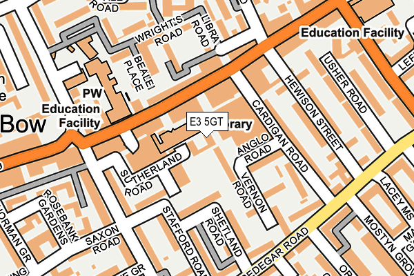 E3 5GT map - OS OpenMap – Local (Ordnance Survey)
