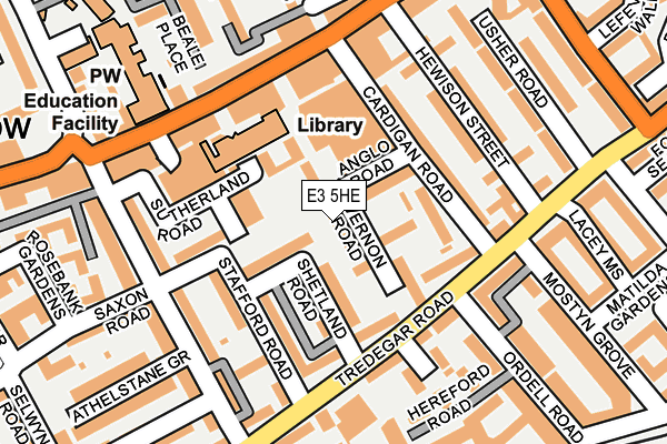 E3 5HE map - OS OpenMap – Local (Ordnance Survey)
