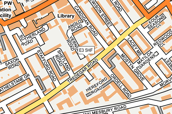 E3 5HF map - OS OpenMap – Local (Ordnance Survey)