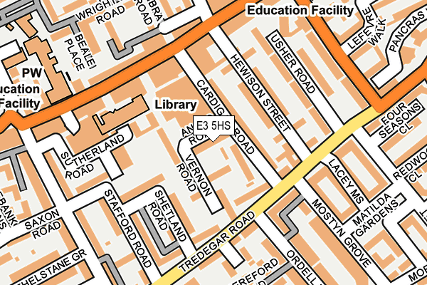 E3 5HS map - OS OpenMap – Local (Ordnance Survey)