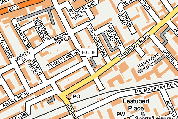 E3 5JE map - OS OpenMap – Local (Ordnance Survey)