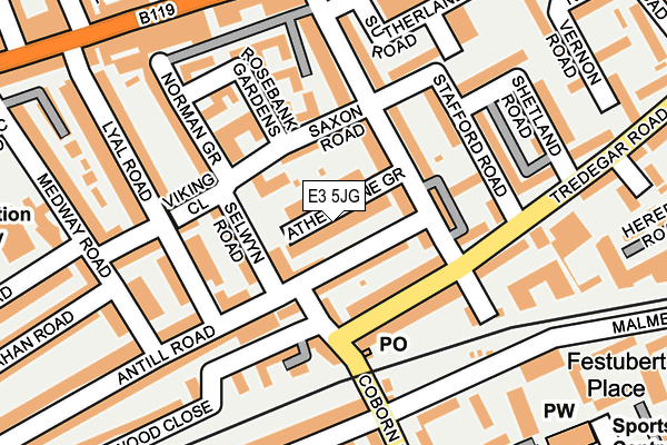 E3 5JG map - OS OpenMap – Local (Ordnance Survey)