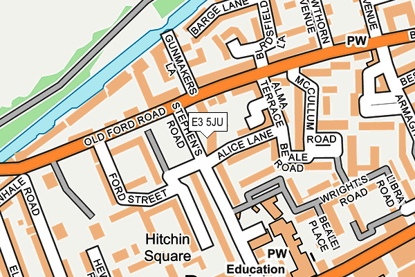 E3 5JU map - OS OpenMap – Local (Ordnance Survey)