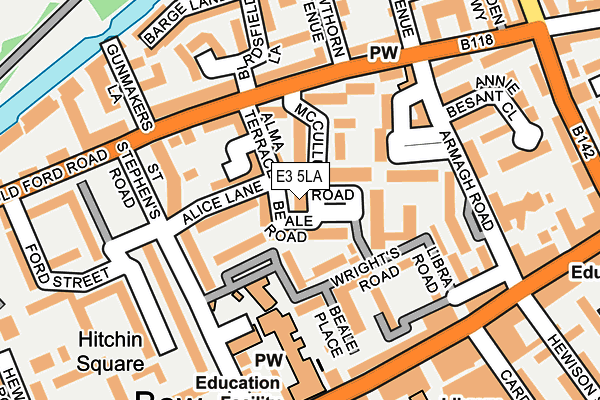 E3 5LA map - OS OpenMap – Local (Ordnance Survey)