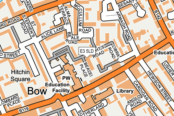 E3 5LD map - OS OpenMap – Local (Ordnance Survey)