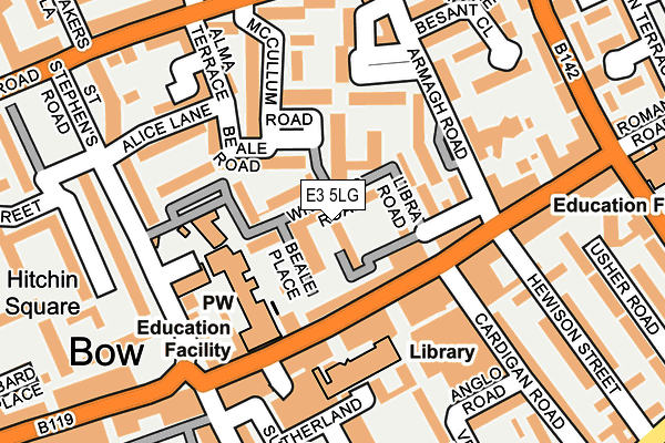 E3 5LG map - OS OpenMap – Local (Ordnance Survey)