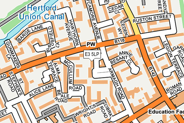 E3 5LP map - OS OpenMap – Local (Ordnance Survey)