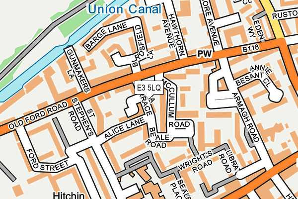 E3 5LQ map - OS OpenMap – Local (Ordnance Survey)