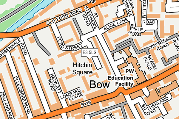 E3 5LS map - OS OpenMap – Local (Ordnance Survey)