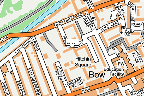 E3 5LT map - OS OpenMap – Local (Ordnance Survey)