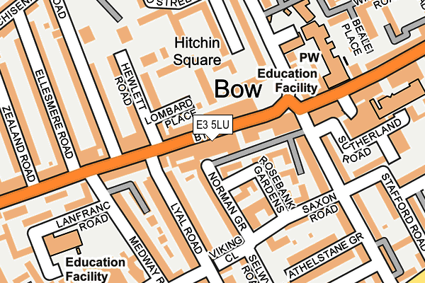 E3 5LU map - OS OpenMap – Local (Ordnance Survey)