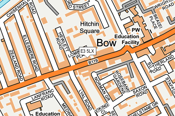 E3 5LX map - OS OpenMap – Local (Ordnance Survey)