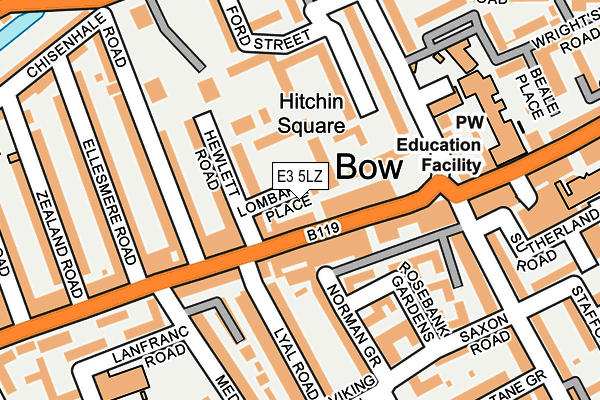 E3 5LZ map - OS OpenMap – Local (Ordnance Survey)