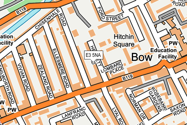 E3 5NA map - OS OpenMap – Local (Ordnance Survey)