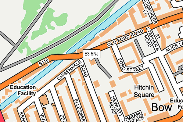 E3 5NJ map - OS OpenMap – Local (Ordnance Survey)