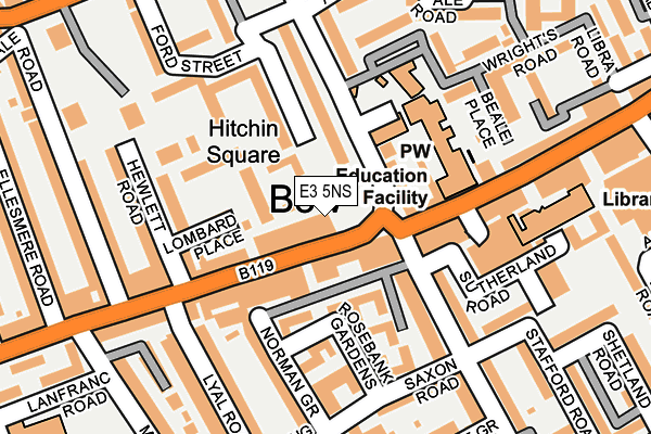 E3 5NS map - OS OpenMap – Local (Ordnance Survey)