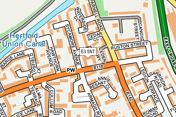 E3 5NT map - OS OpenMap – Local (Ordnance Survey)