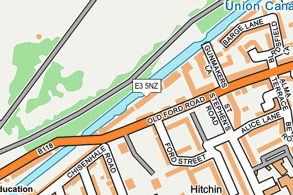 E3 5NZ map - OS OpenMap – Local (Ordnance Survey)