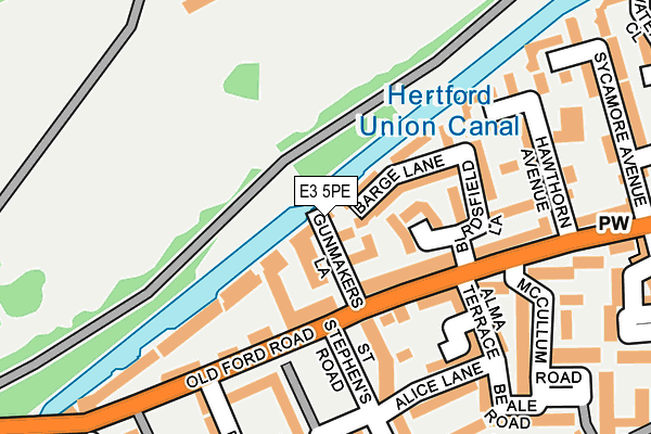 E3 5PE map - OS OpenMap – Local (Ordnance Survey)