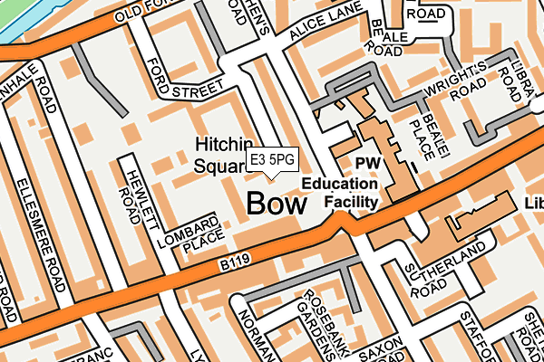 E3 5PG map - OS OpenMap – Local (Ordnance Survey)