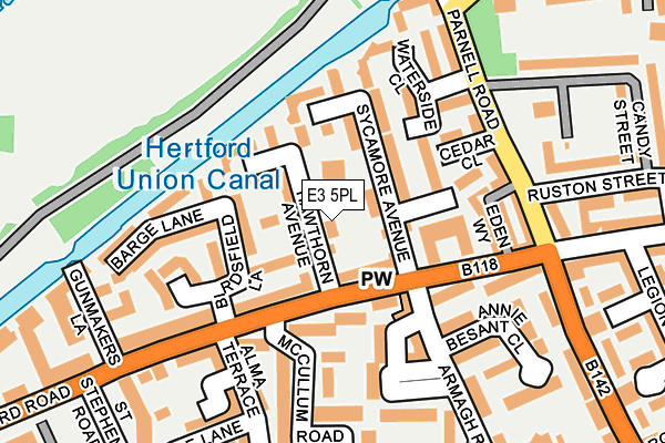 E3 5PL map - OS OpenMap – Local (Ordnance Survey)