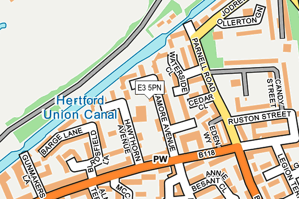 E3 5PN map - OS OpenMap – Local (Ordnance Survey)