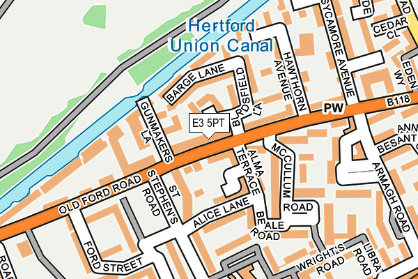 E3 5PT map - OS OpenMap – Local (Ordnance Survey)