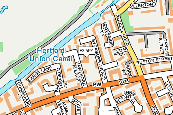 E3 5PY map - OS OpenMap – Local (Ordnance Survey)