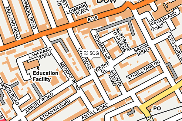 E3 5QG map - OS OpenMap – Local (Ordnance Survey)