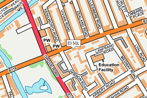 E3 5QL map - OS OpenMap – Local (Ordnance Survey)
