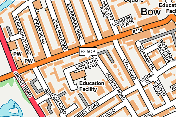 E3 5QP map - OS OpenMap – Local (Ordnance Survey)