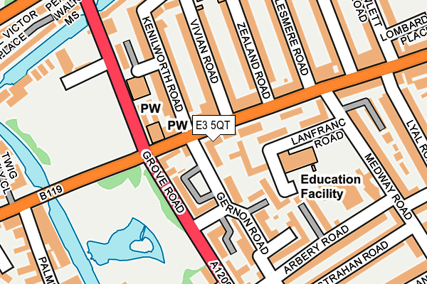 E3 5QT map - OS OpenMap – Local (Ordnance Survey)