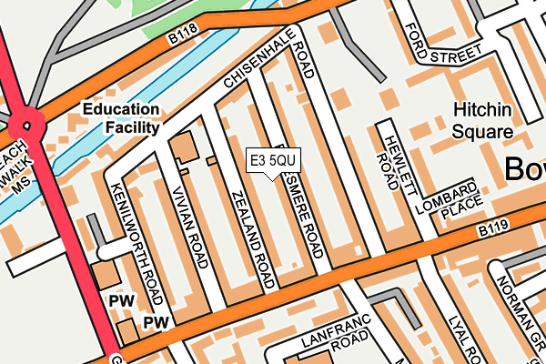 E3 5QU map - OS OpenMap – Local (Ordnance Survey)