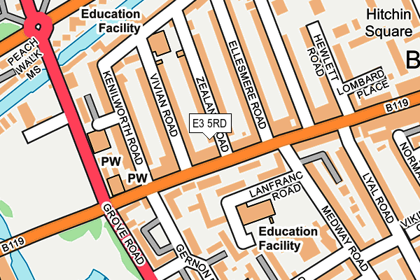 E3 5RD map - OS OpenMap – Local (Ordnance Survey)