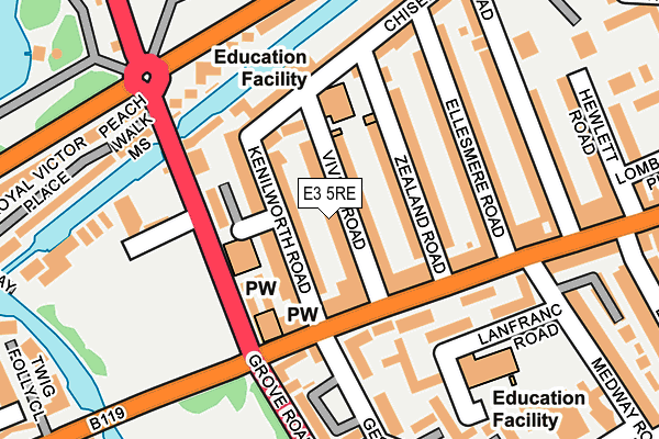 E3 5RE map - OS OpenMap – Local (Ordnance Survey)