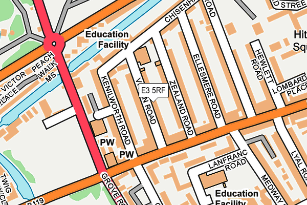 E3 5RF map - OS OpenMap – Local (Ordnance Survey)