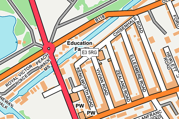 E3 5RG map - OS OpenMap – Local (Ordnance Survey)