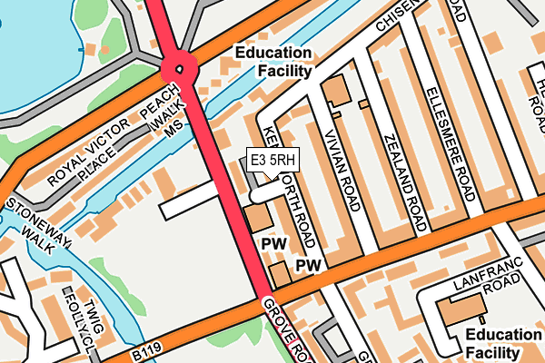 E3 5RH map - OS OpenMap – Local (Ordnance Survey)