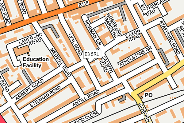 E3 5RL map - OS OpenMap – Local (Ordnance Survey)